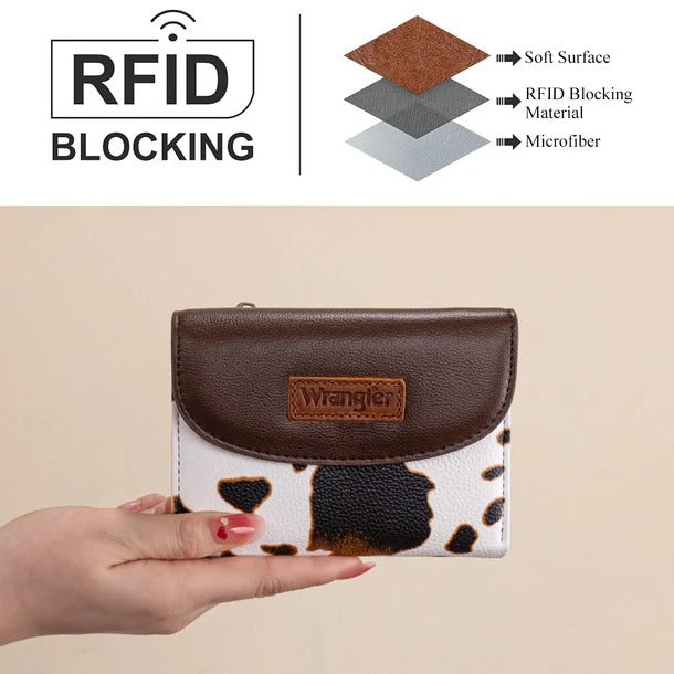 The Dairy Delight Trifold Wallet by Wrangler - Brown