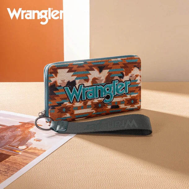 Team Rodeo Wallet by Wrangler in Turquoise