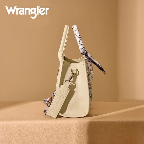 The Bandana Bandit Mini Tote Purse by Wrangler - Whipped Cream
