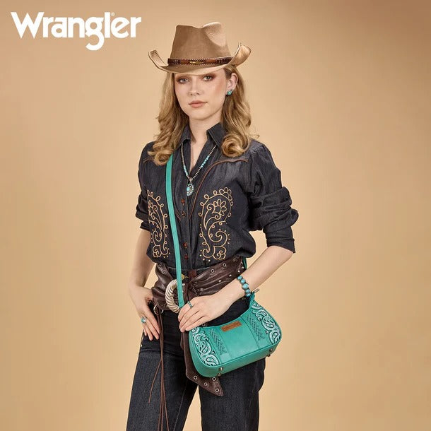 The Bandana Bandit Mini Purse by Wrangler - Turquoise