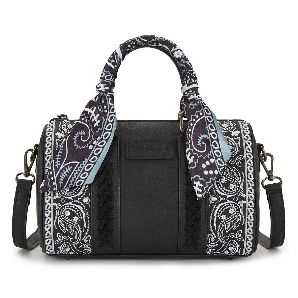 The Bandana Bandit Mini Barrel Purse by Wrangler - Black
