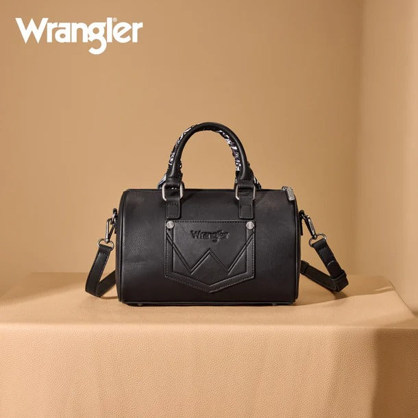 The Bandana Bandit Mini Barrel Purse by Wrangler - Black