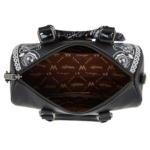 The Bandana Bandit Mini Barrel Purse by Wrangler - Black