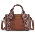 The Bandana Bandit Mini Barrel Purse by Wrangler - Brown