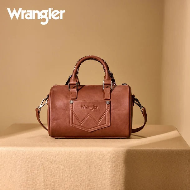 The Bandana Bandit Mini Barrel Purse by Wrangler - Brown
