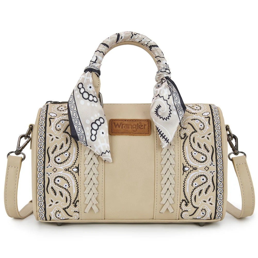 The Bandana Bandit Mini Barrel Purse by Wrangler - Tan