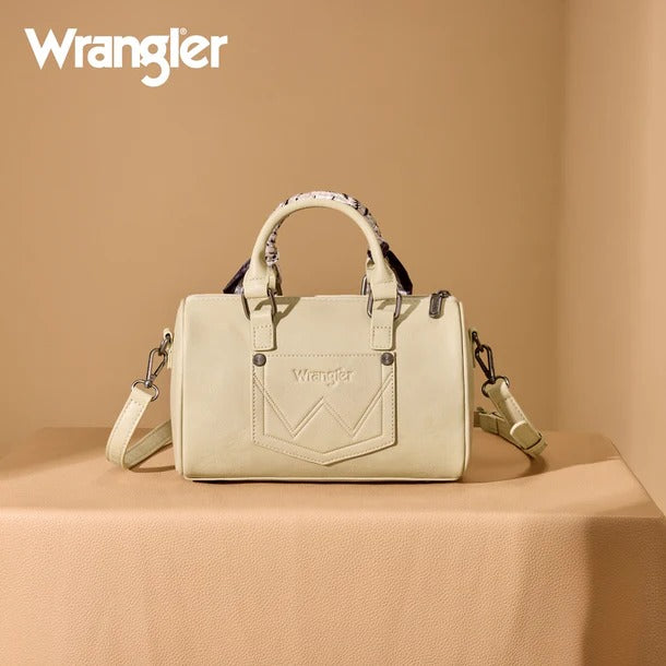 The Bandana Bandit Mini Barrel Purse by Wrangler - Tan