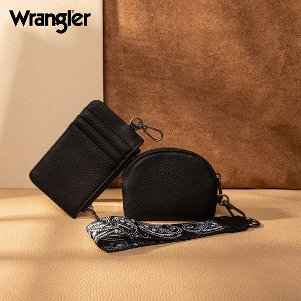 The Bandana Bandit Wristlet/Key Chain by Wrangler in Bandit Black