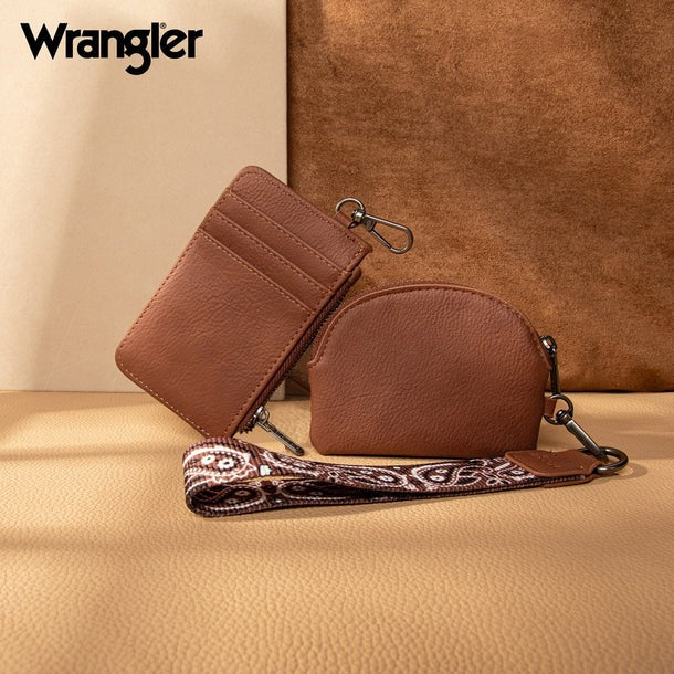 The Bandana Bandit Wristlet/Key Chain by Wrangler in Cocoa