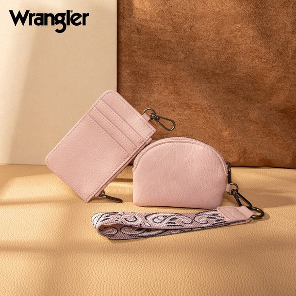 The Bandana Bandit Wristlet/Key Chain by Wrangler in Paisley Pink