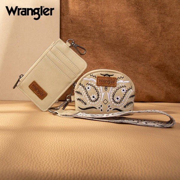 The Bandana Bandit Wristlet/Key Chain by Wrangler in Whipped Cream