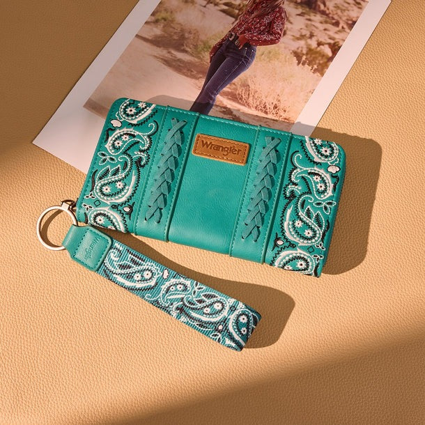 The Bandana Bandit Wallet by Wrangler - Turquoise