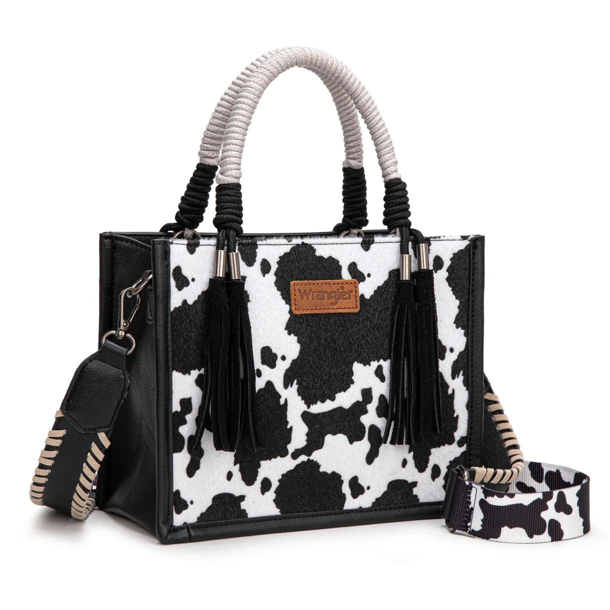 The Cowprint Craze Purse by Wrangler in Holstein