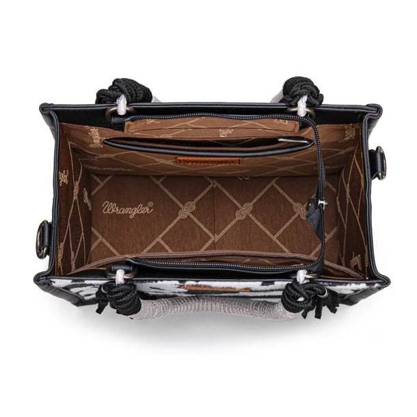The Cowprint Craze Purse by Wrangler in Holstein