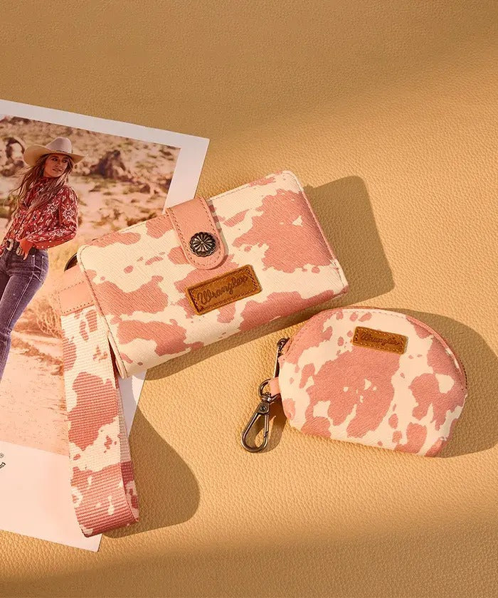 The Dairy Delight Next Gen Wristlet Wallet Set in Strawberries & Cream by Wrangler