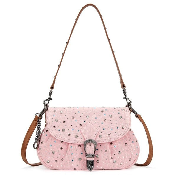 The Denim Delight Purse by Wrangler - Baby Pink Jean