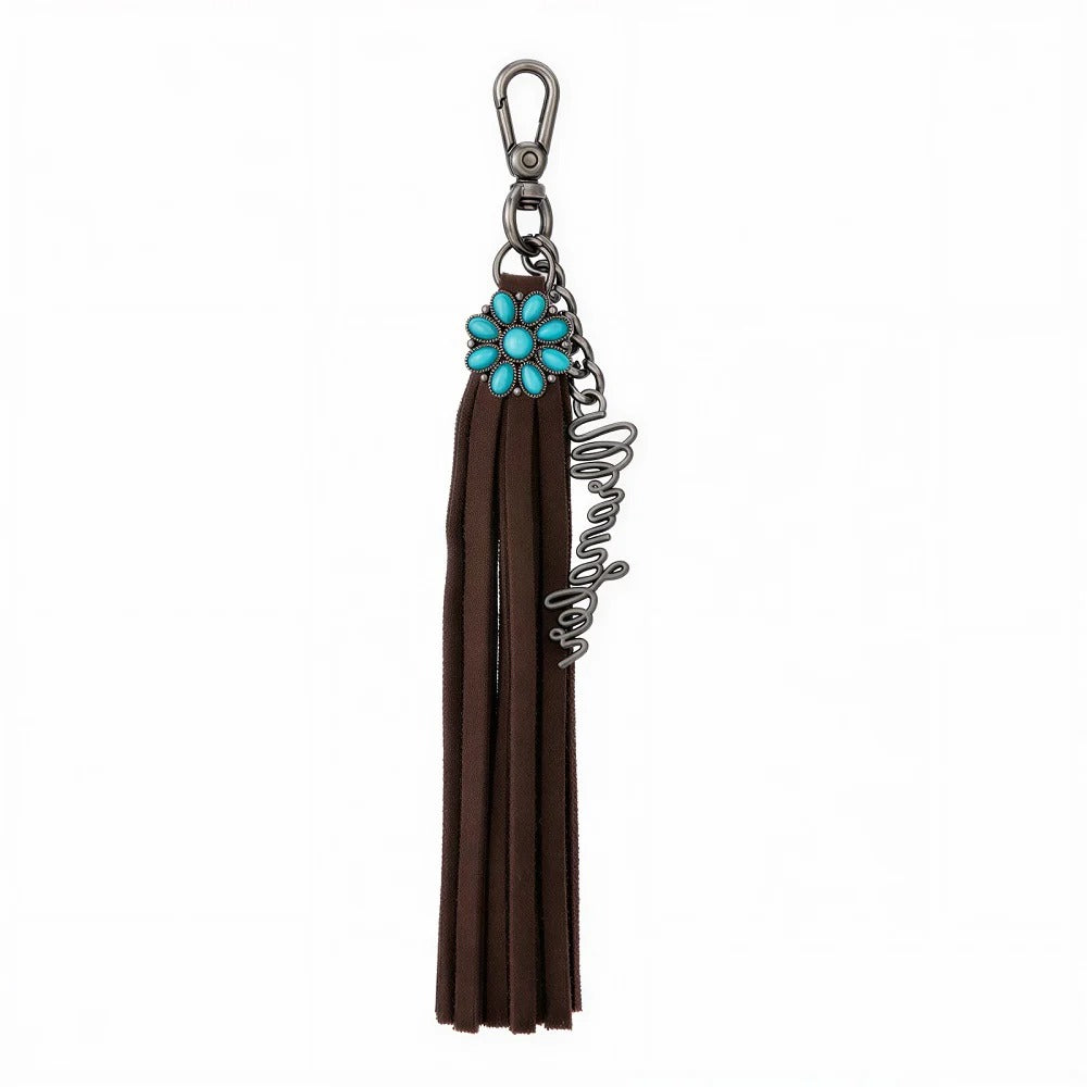 The Fringe Felicity Keychain By Wrangler - Coffee