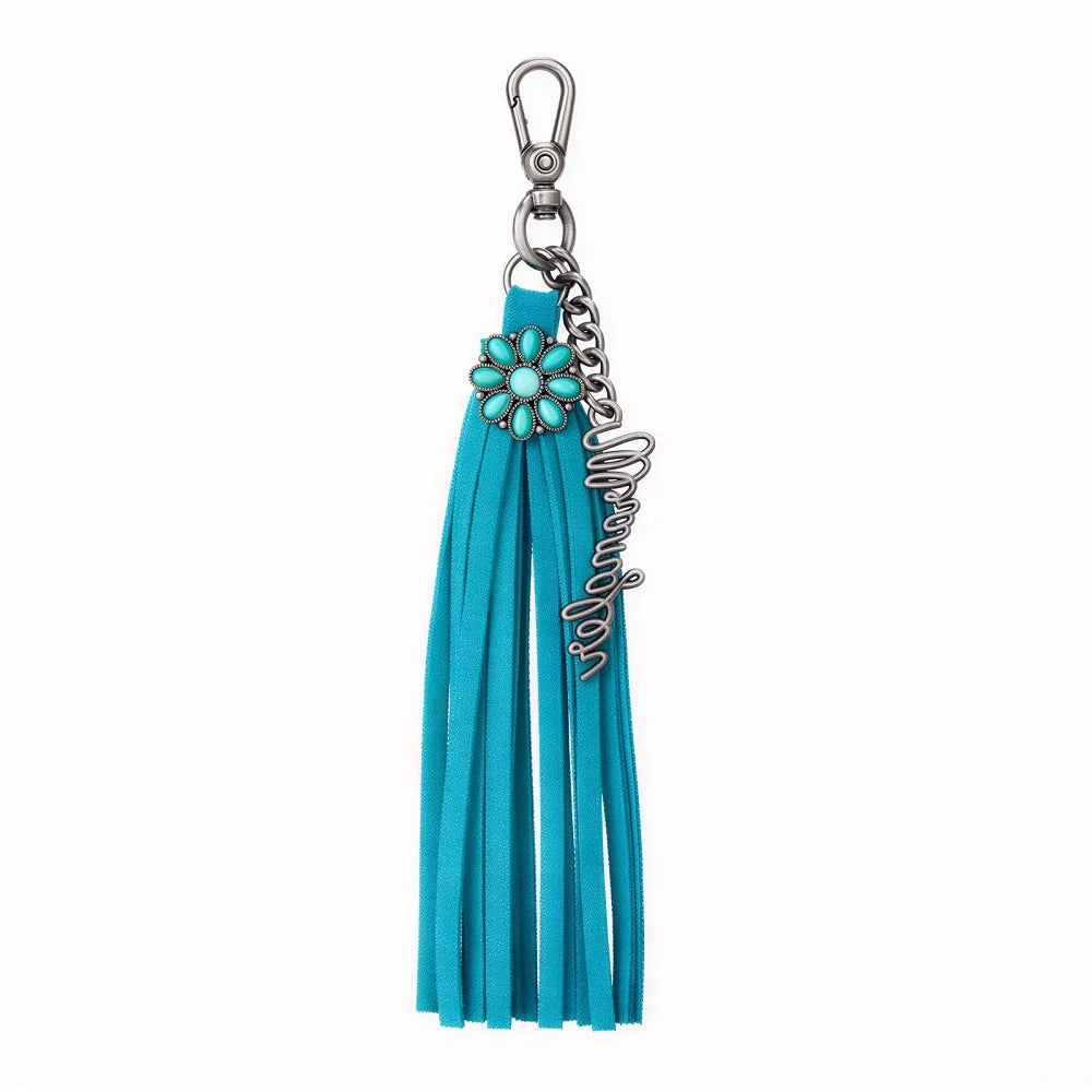 The Fringe Felicity Keychain By Wrangler - Turquoise