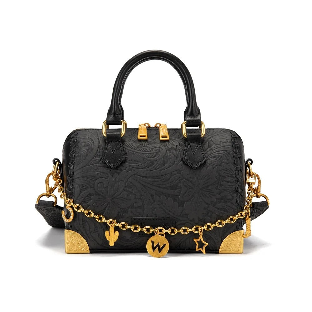 The Betty Lou Barrel Bag by Wrangler in Black