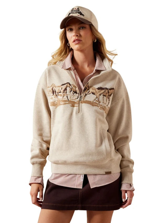The Running Wild Quarter Zip Sweatshirt By Ariat