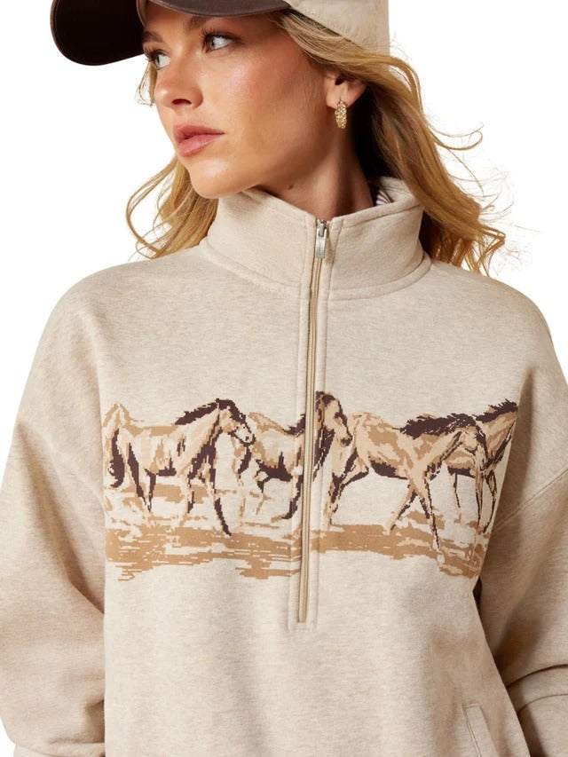 The Running Wild Quarter Zip Sweatshirt By Ariat