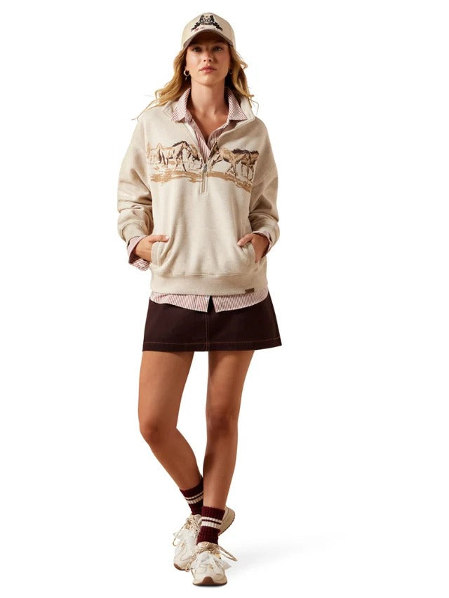 The Running Wild Quarter Zip Sweatshirt By Ariat