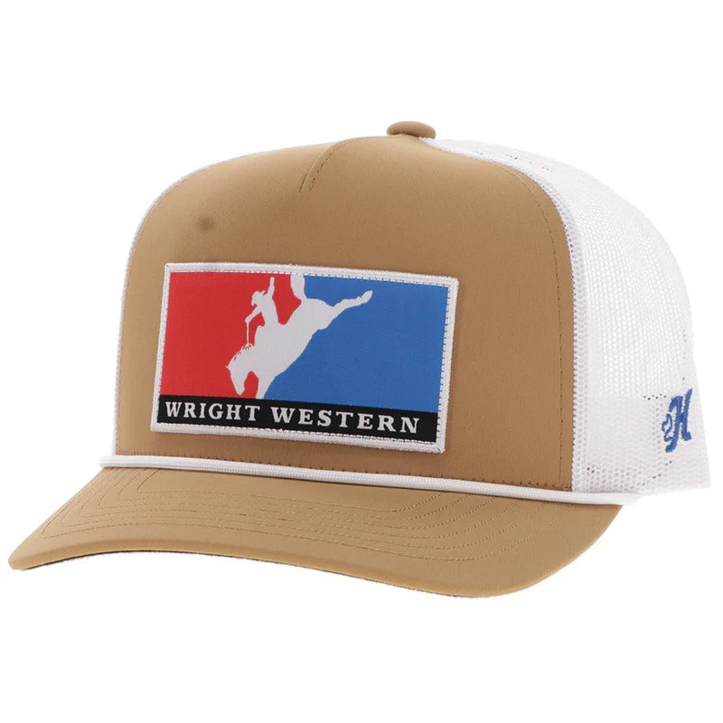 The Wright Western Patch Hat by Hooey in Caramel/White