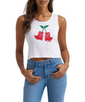 The Very Cherry Boots Tank Top By Wrangler