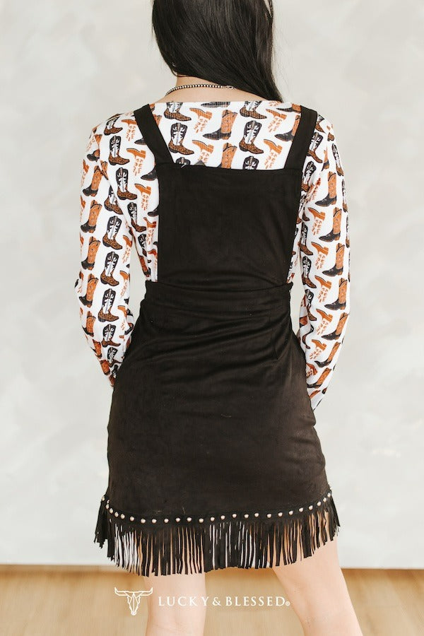 The Barbara Jo Overall Dress By Lucky & Blessed