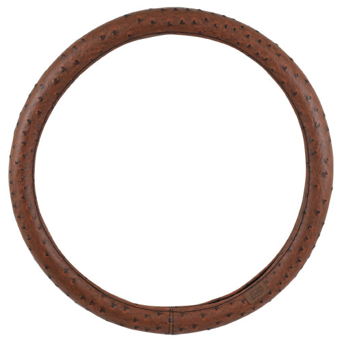 Justin Truck Steering Wheel Cover - Walnut Ostrich