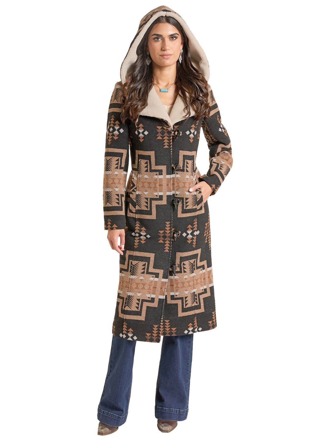 The Calico Ridge Aztec Long Coat by Panhandle Slim