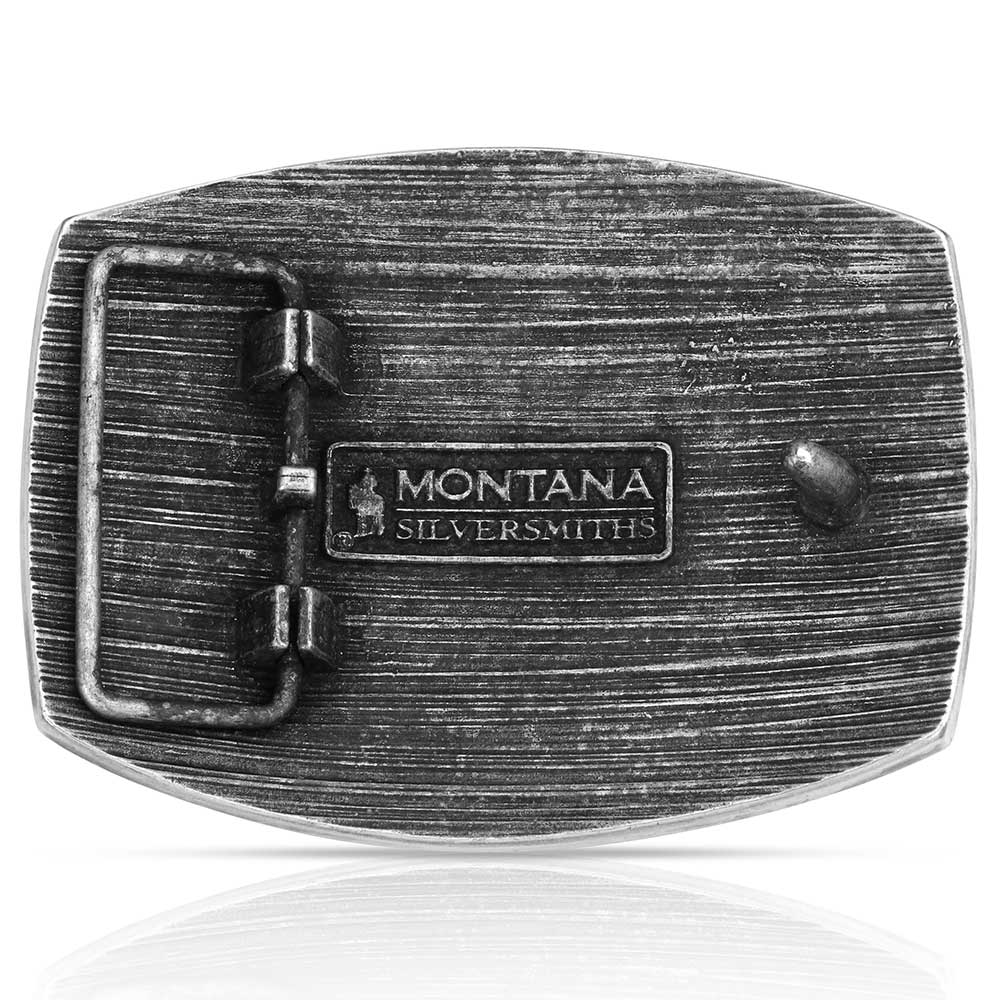 Western Gangster Attitude Belt Buckle by Montana Silversmiths