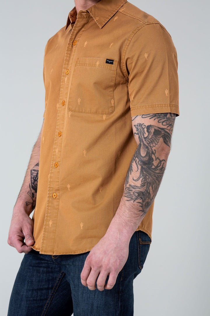 The Be Cool Men's Button Up SS Shirt by Kimes Ranch
