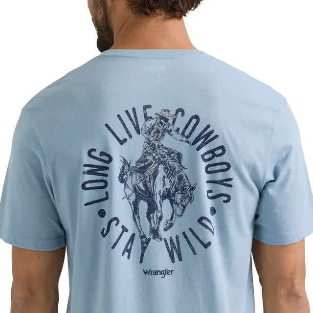 The Long Live Cowboys Bronc Men's Tee By Wrangler