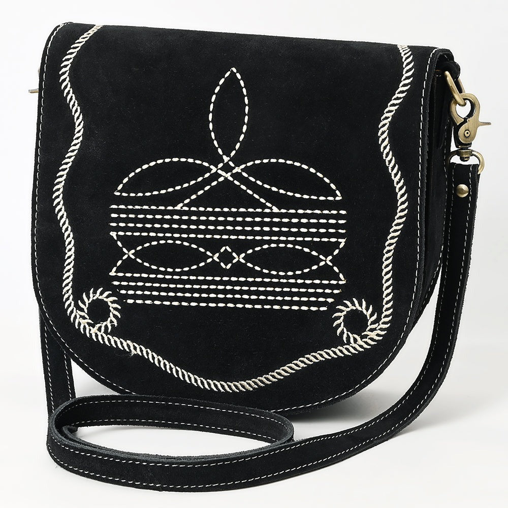 The Boot Stitch Cutie Purse in Licorice by American Darling (Large)