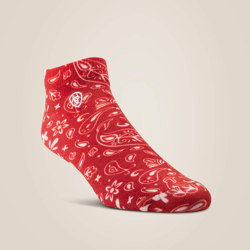 Ariat Women's Bandana/Pony Print Ankle Socks - 2 Pack