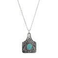 Floral Cowtag Attitude Necklace by Montana Silversmiths