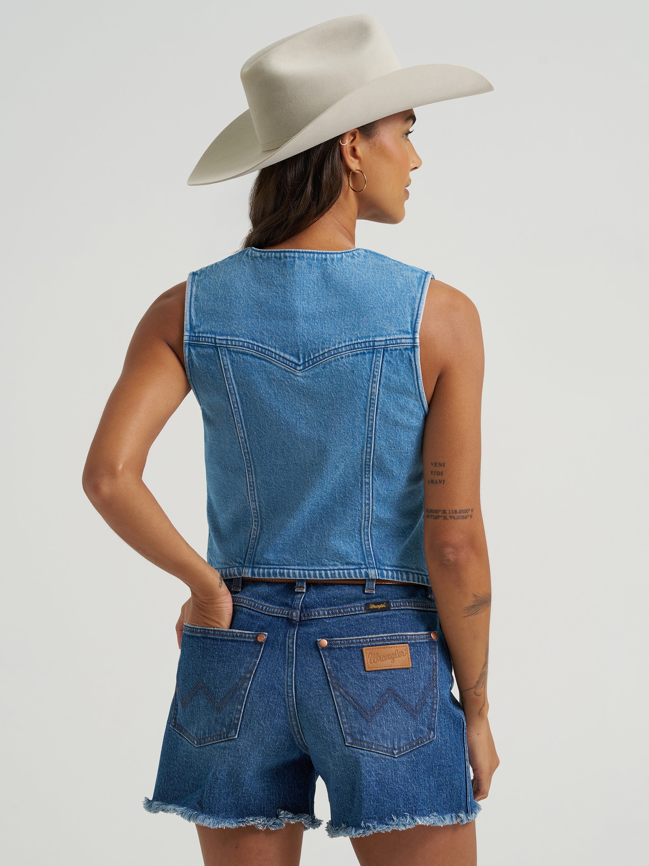 Americana Denim Vest By Wrangler
