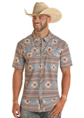 The Albuquerque Aztec Pearl Snap Tek Short Sleeve Shirt by Rock & Roll Denim