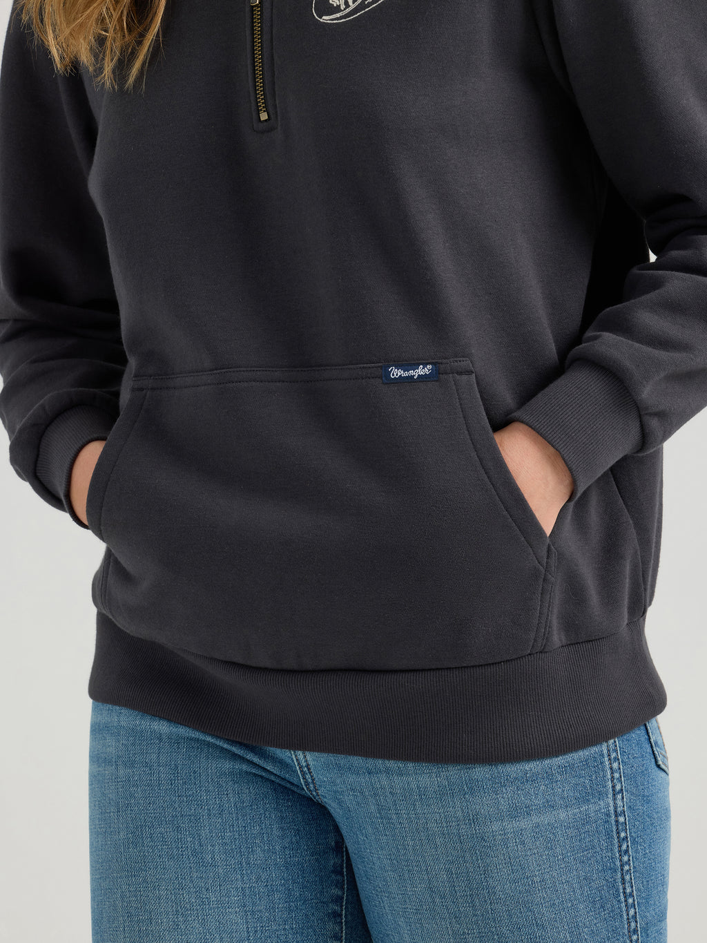 Long Live Cowboys 1/4 Zip Sweatshirt By Wrangler