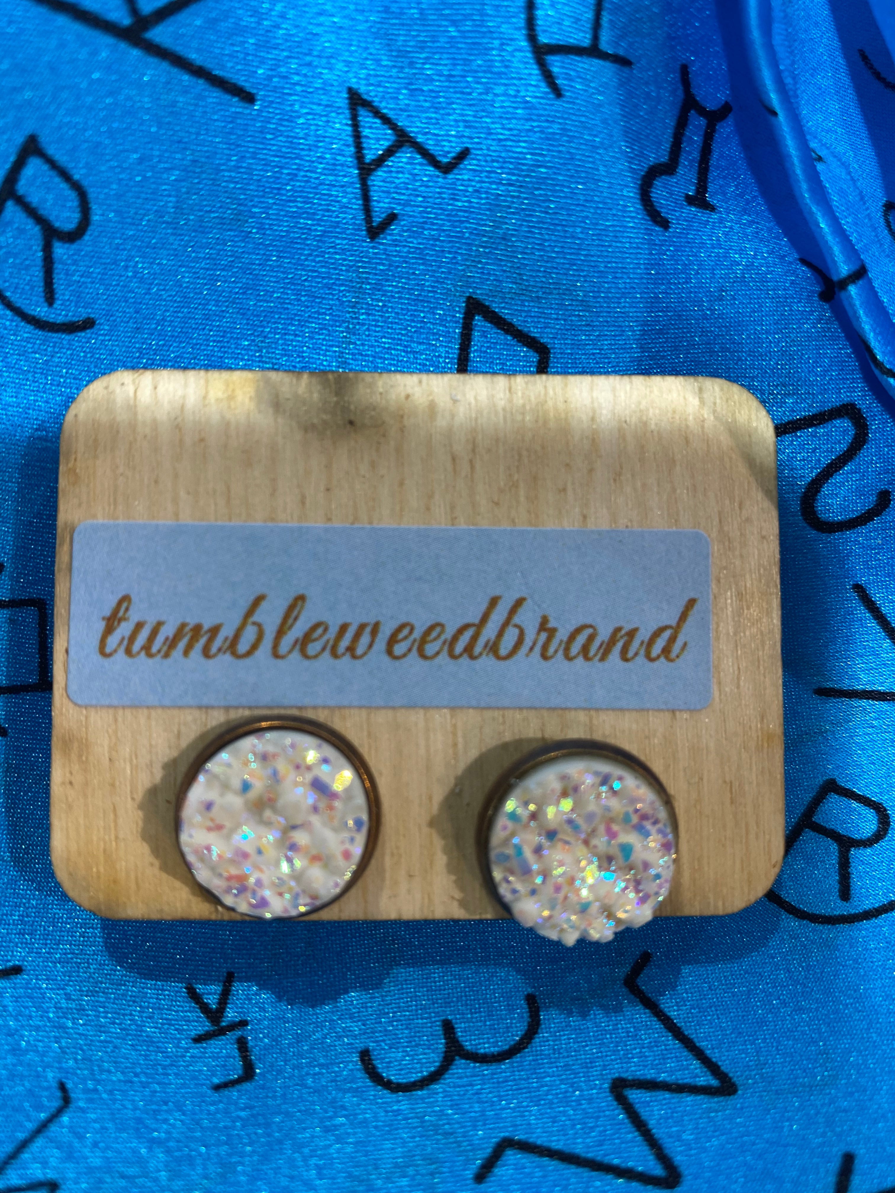 Frosty Pony Vanilla Sparkle Earrings
