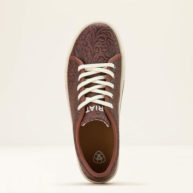 Skyler Sneaker by Ariat in Brown Floral Emboss