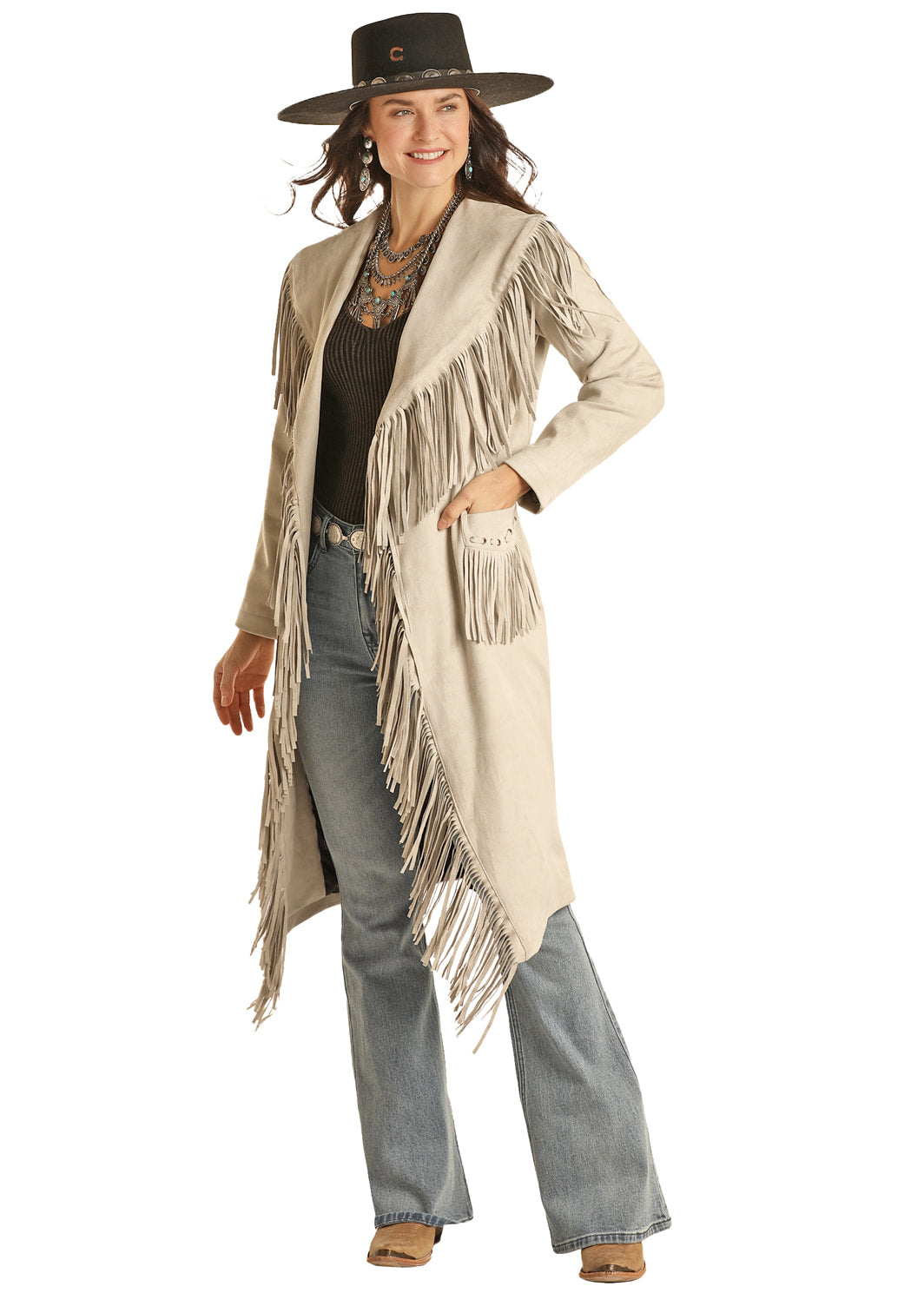 The Silver Spade Jacket by Powder River Outfitters - Bone White/Tan