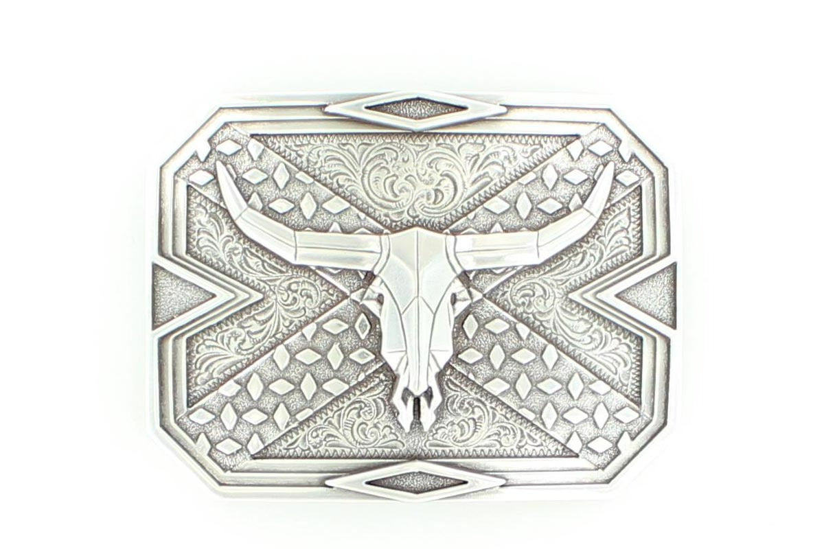 The Aztec Skull Belt Buckle by Nocona