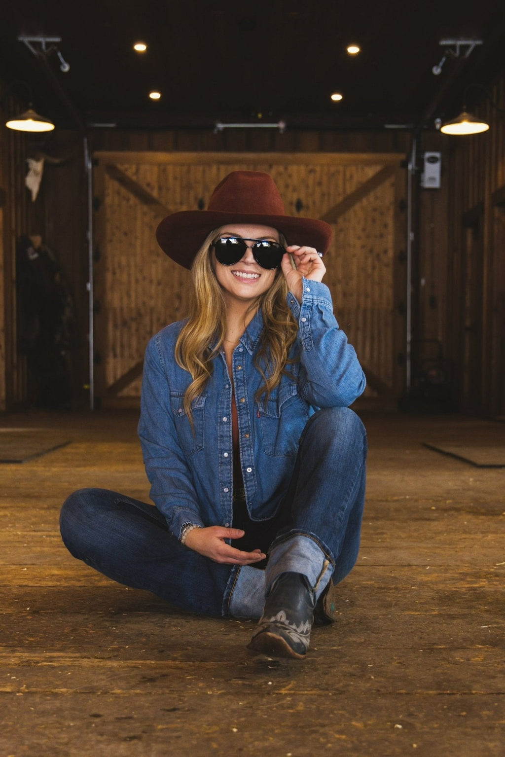 Rockin A Sunglasses in Black by American Bonfire