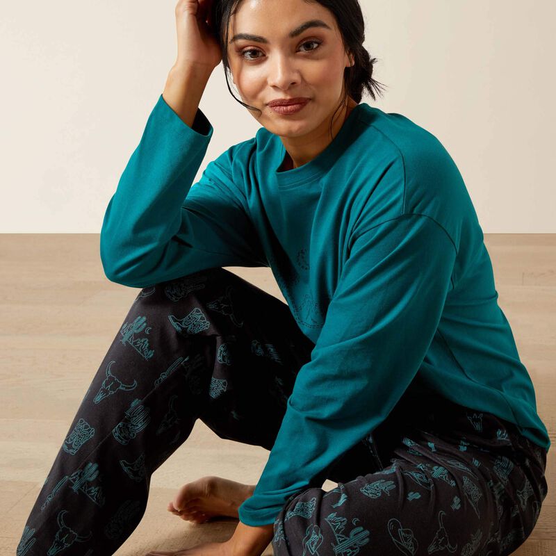 Dreams Pajama Set by Ariat in Cozyville Cactus
