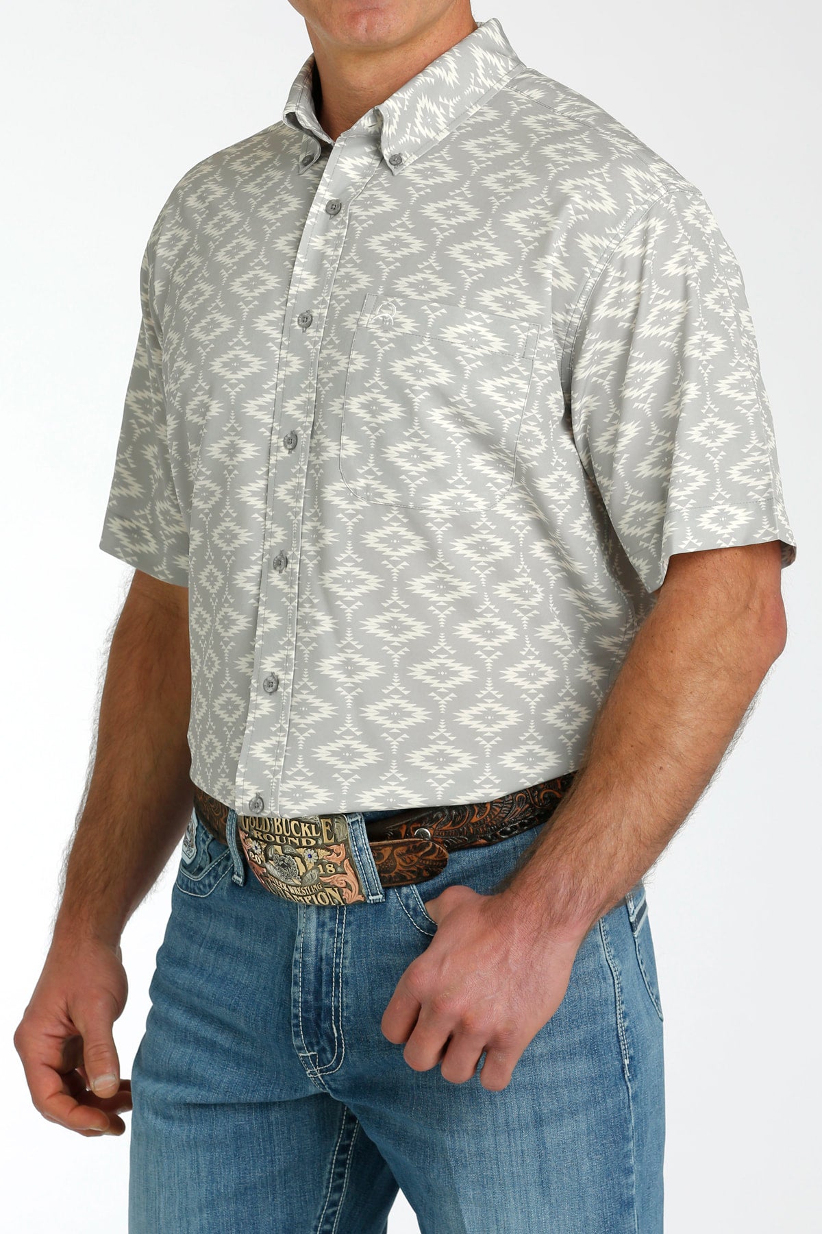 The Salt Canyon Aztec Button Up S/S Shirt by Cinch