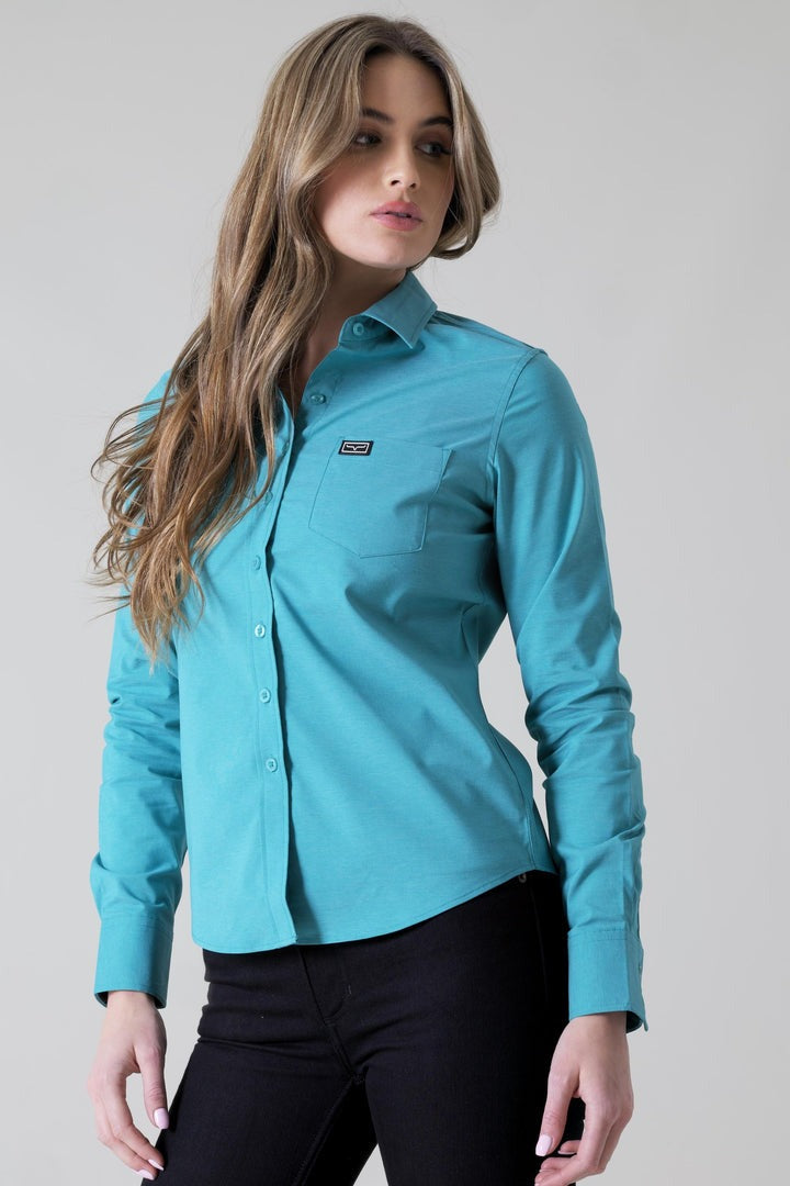 The Linville Shirt by Kimes Ranch in Teal