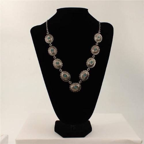 Turquoise Concho Necklace