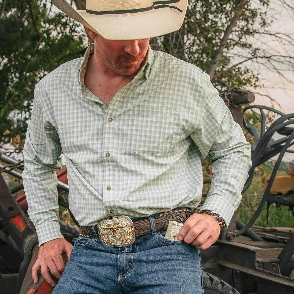 The Class Act Longhorn Buckle by Montana Sliversmiths